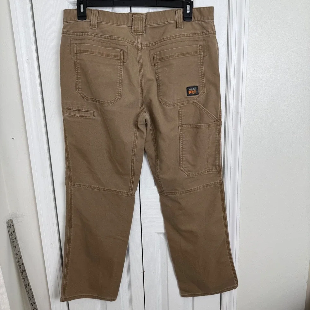 Timberland PRO Flex Straight Fit Pants 36x30 Tan Brown Workwear Utility Rugged